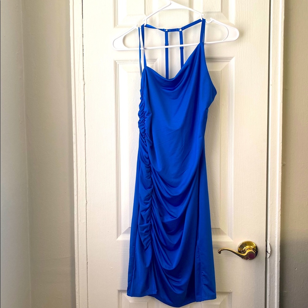 Blue cocktail dress